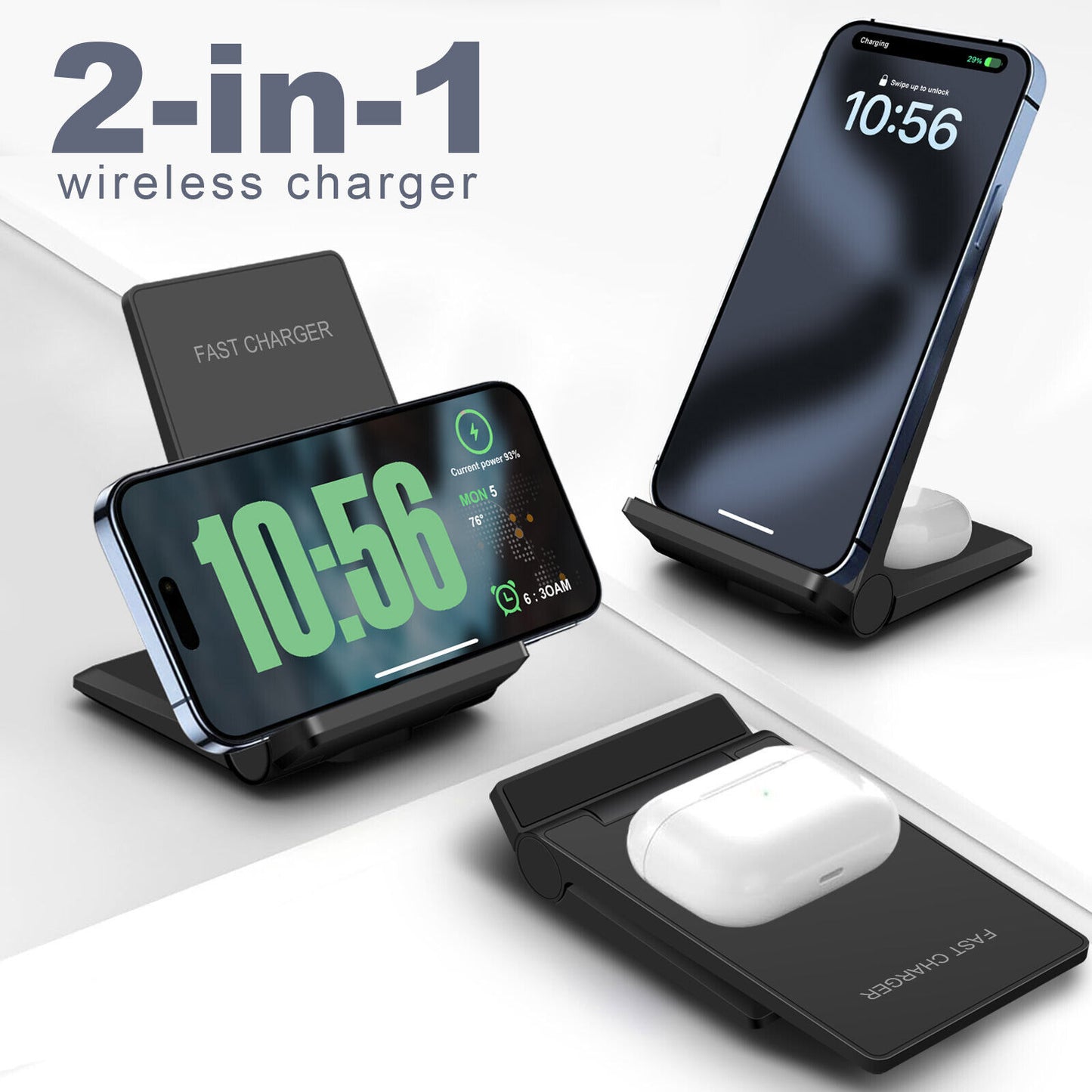 3 in 1 Wireless Charger Dock Charging Station for Apple Watch Iphone 16 15 14 13